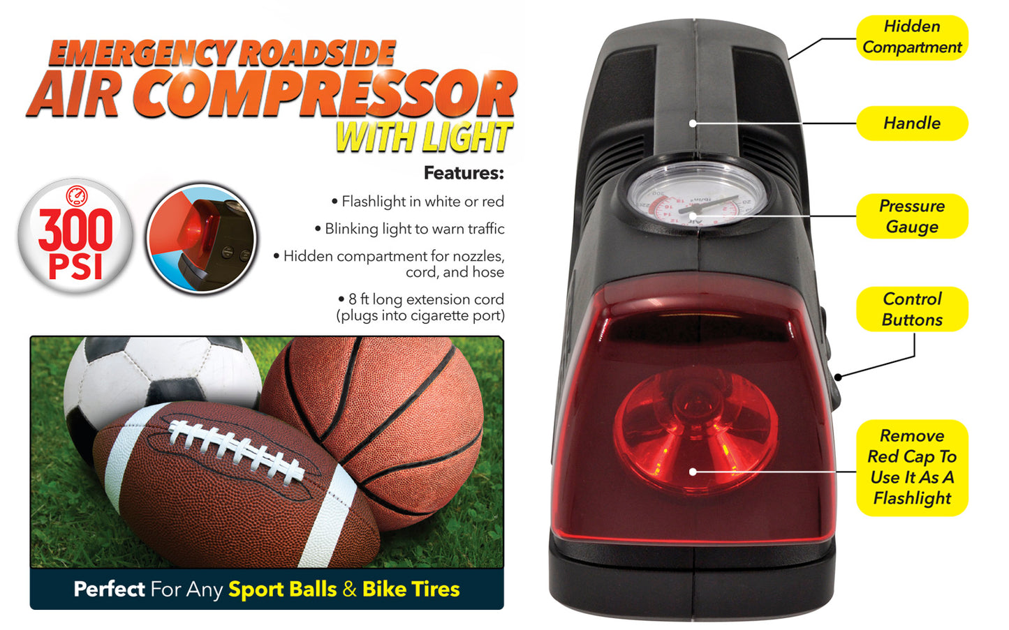 Air Compressor w/ Flashlight