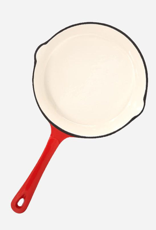 Enameled Cast Iron Frying Pan Round 8 Inch
