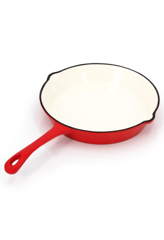 Enameled Cast Iron Frying Pan Round 8 Inch