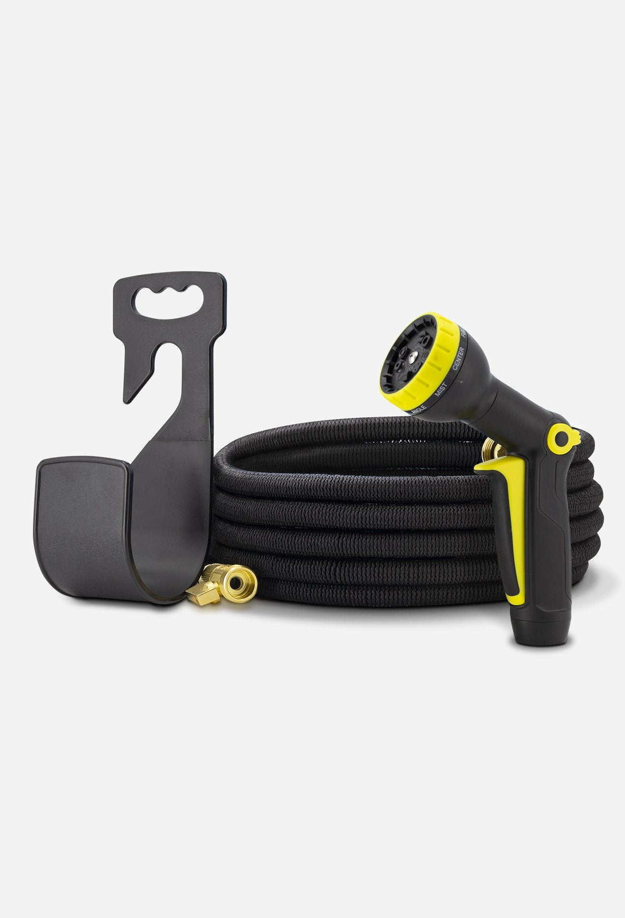 Eternal Expandable Garden Hose Extra Strength Fabric Flexible Expanding Water Hose with 9 Function Spray Nozzle and Hose Holder 50 ft
