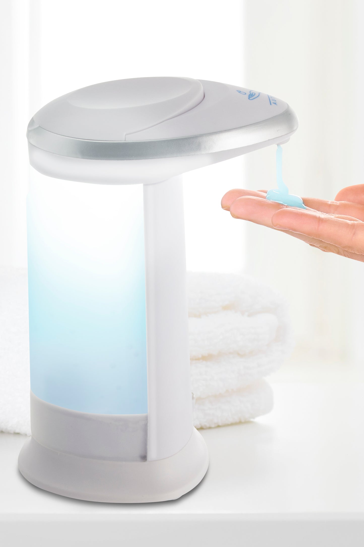 Automatic Soap Dispenser with Infrared Motion Sensor, White