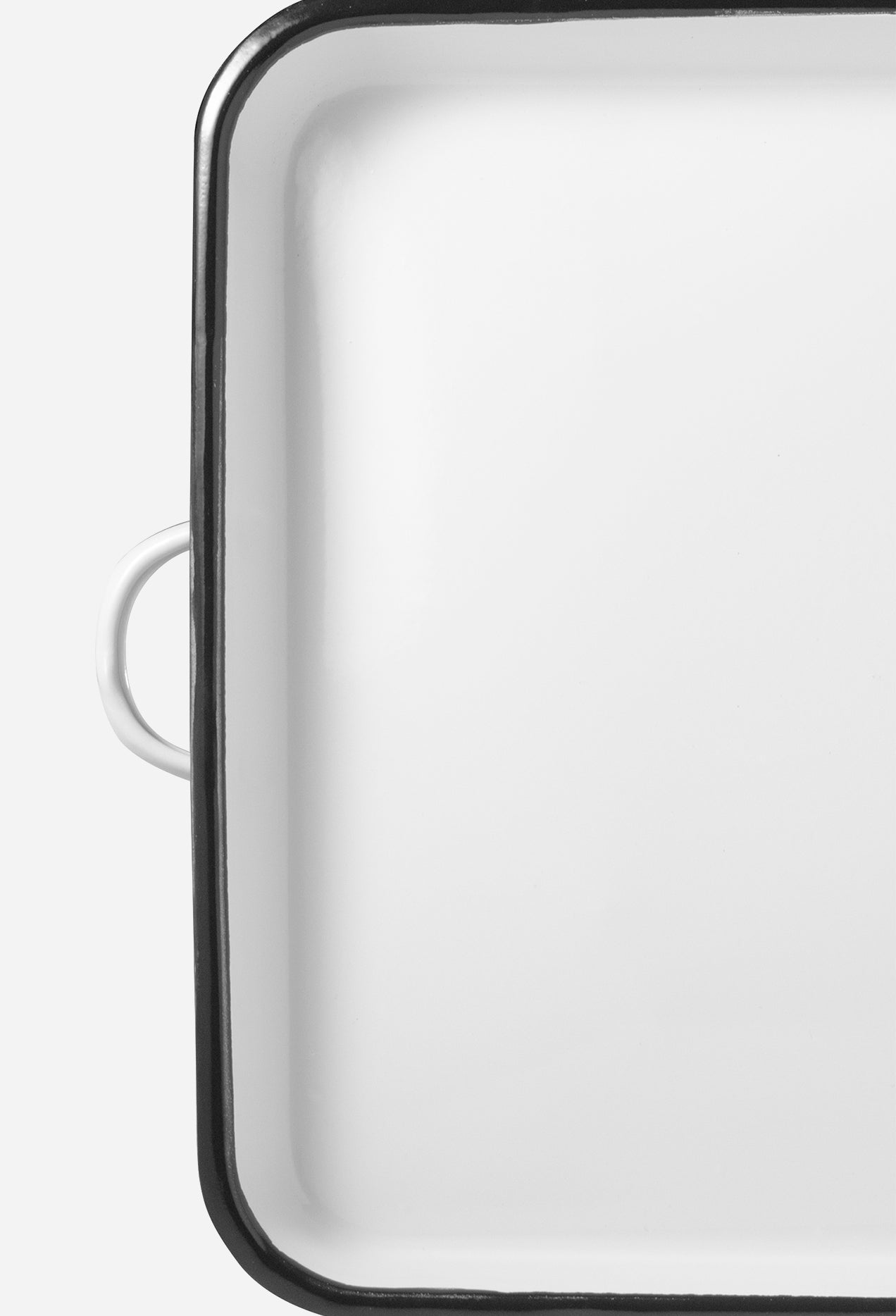 White Enameled 17" Serving Tray