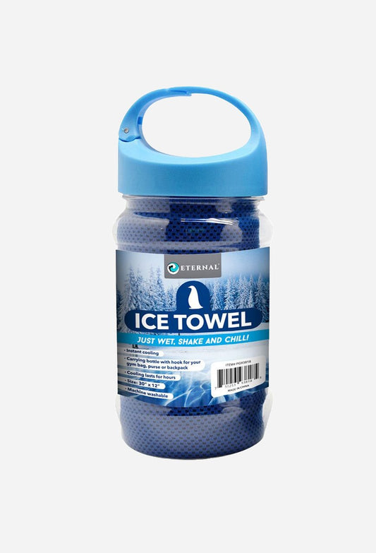 Ice Towel In Bottle Cooling Microfiber Gym Towel for Travel & Outdoor Sports