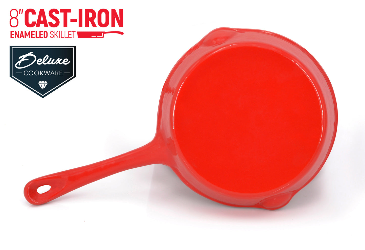8" Enameled Cast Iron Frying Pan