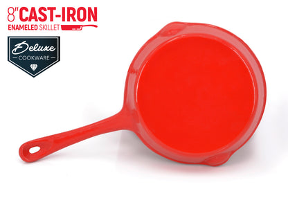 8" Enameled Cast Iron Frying Pan