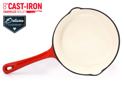 8" Enameled Cast Iron Frying Pan