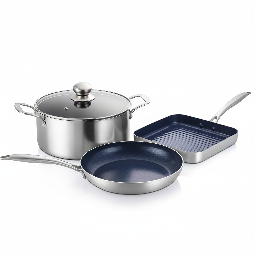 Stainless Steal Cookware Bundle (4.5 qt, 11", 9.5")