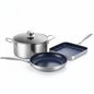 Stainless Steal Cookware Bundle (4.5 qt, 11", 9.5")