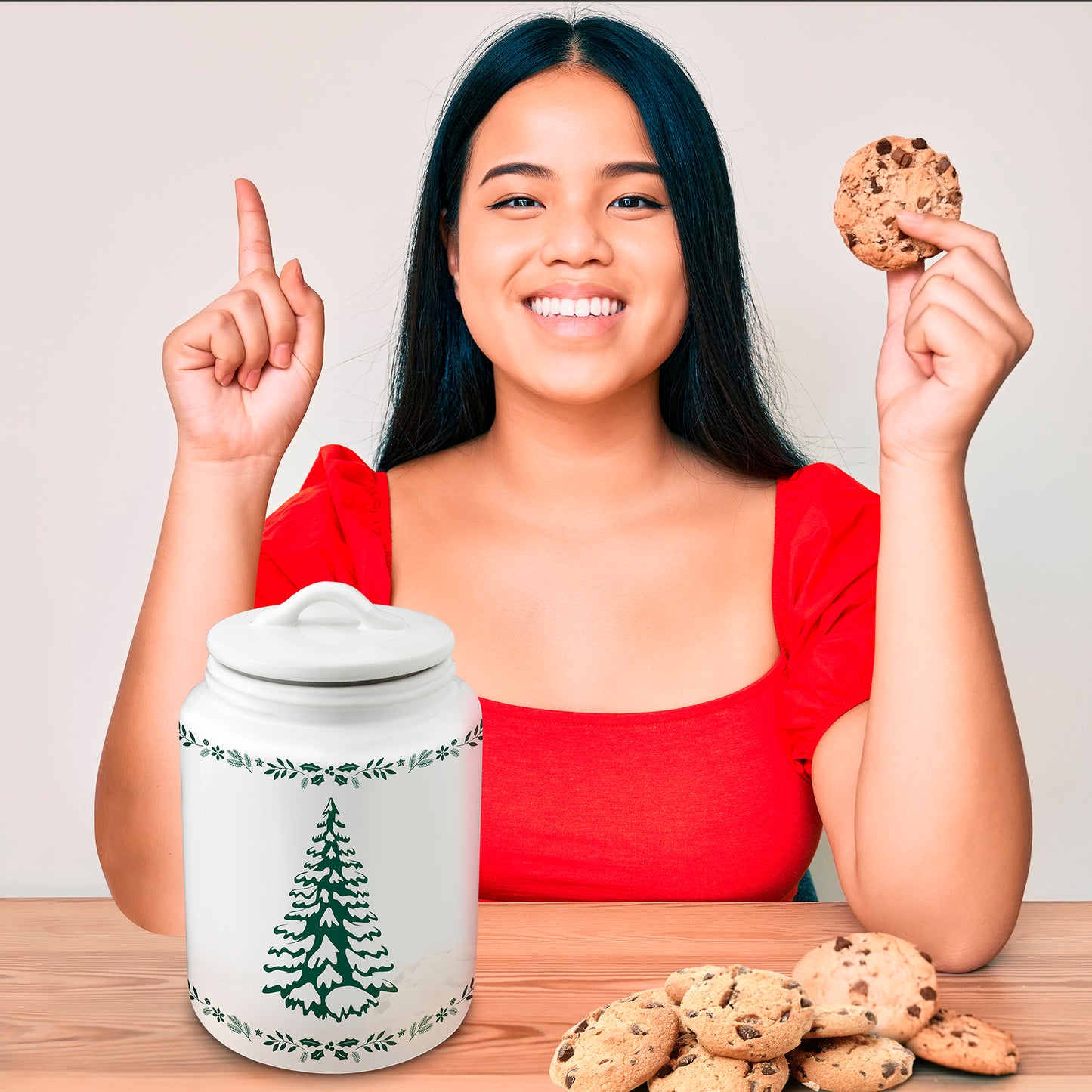 Ceramic Christmas Cookie Jar