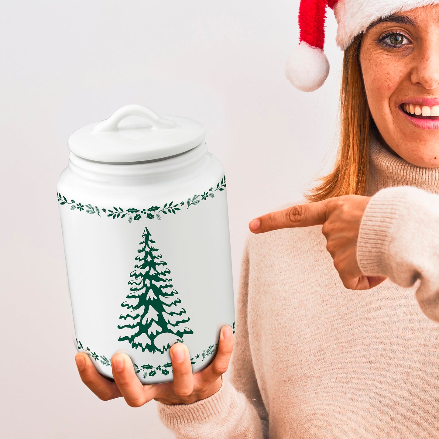 Ceramic Christmas Cookie Jar