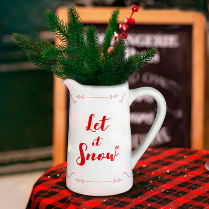 Ceramic Christmas Pitcher