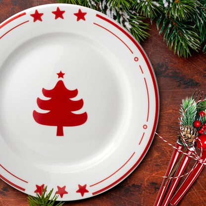 Set of 2 Platters with Holiday Print