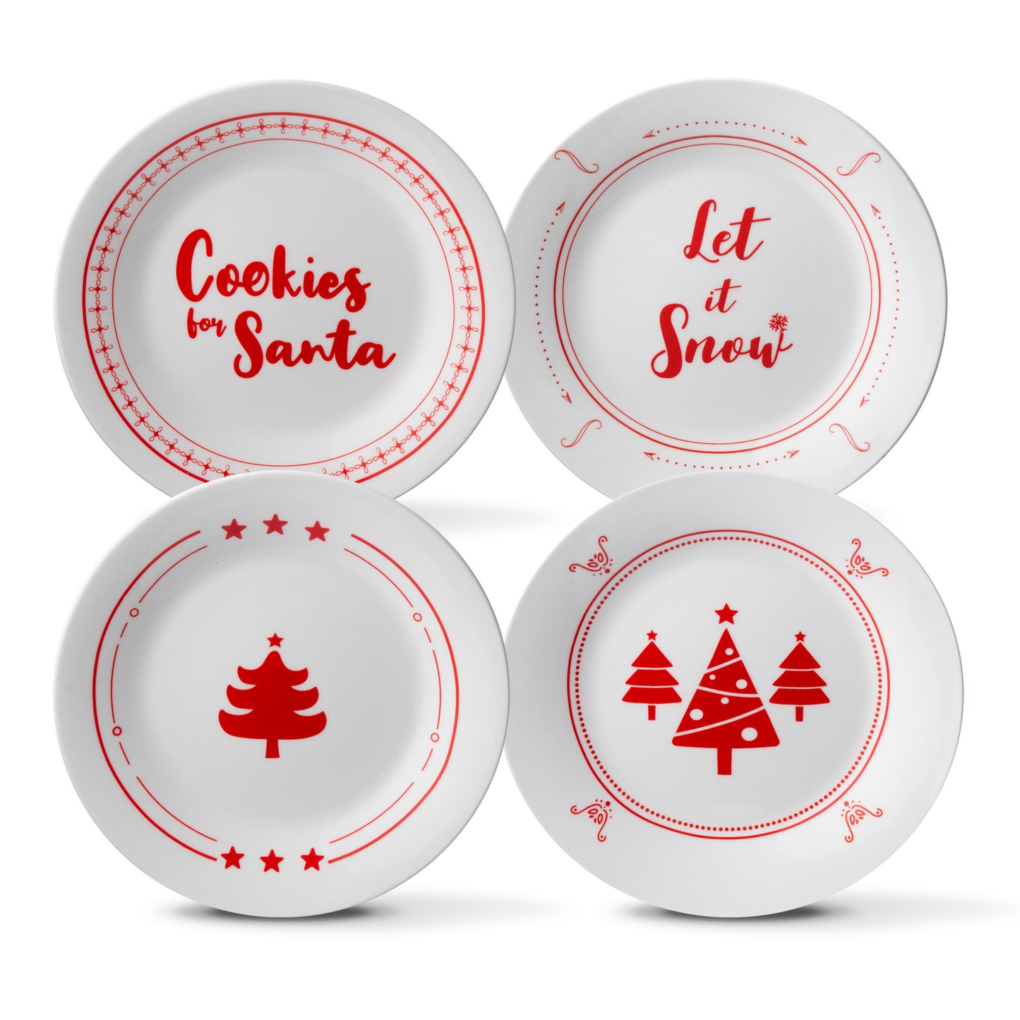 Mug and Plate Set with Holiday Print