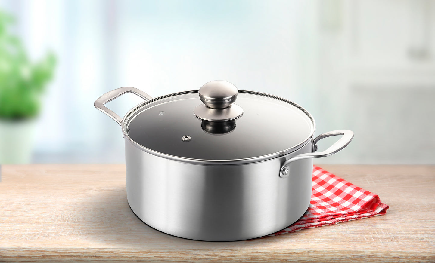 4.5qt Stainless Steel Coating Stock Pot