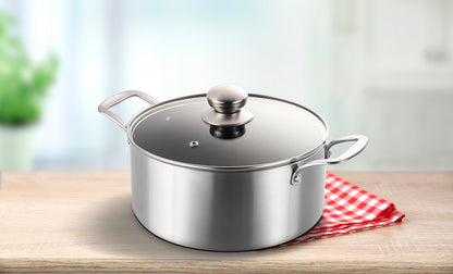 4.5qt Stainless Steel Coating Stock Pot