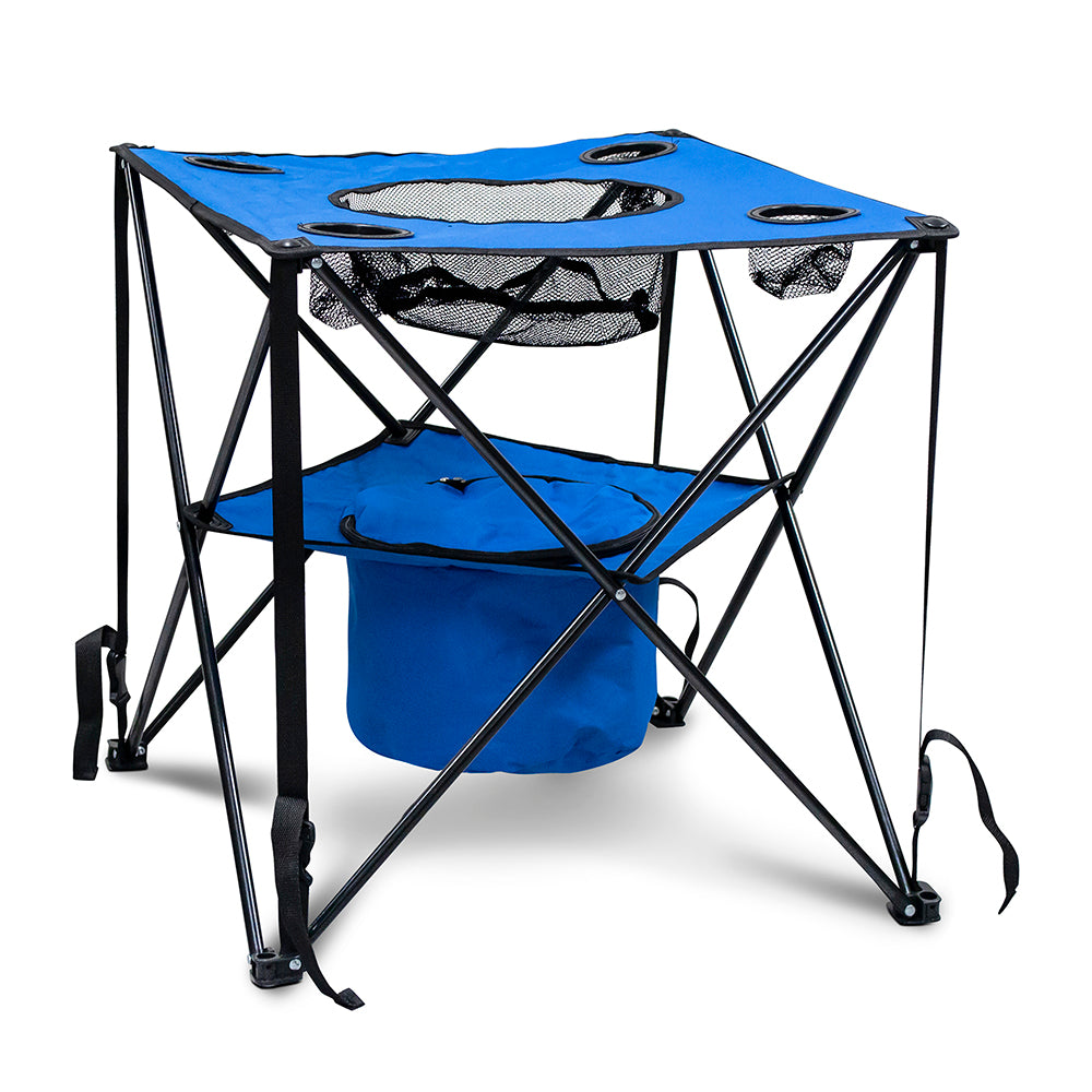 Collapsible Folding Camping Table with Insulated Cooler