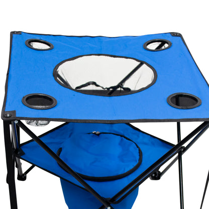 Collapsible Folding Camping Table with Insulated Cooler