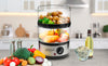 Easy-to-Use Two-Tier Food Steamer with Auto Timer – Perfect for Healthy Family Meals