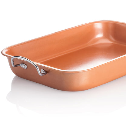 Roaster Pan with Rack, Copper16x12"