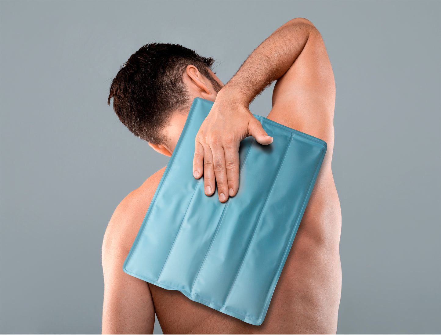 Ice Cooling Mat Gel Ice Pack Hot and Cold Pad for Back, XL 15.75” x 11.75” Blue Set of 2