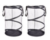Eternal Living Pop-up Collapsible Laundry Hamper Basket with Reinforced Handles and Steel Frame, Large 16” x16” x 25” Black Set of 2