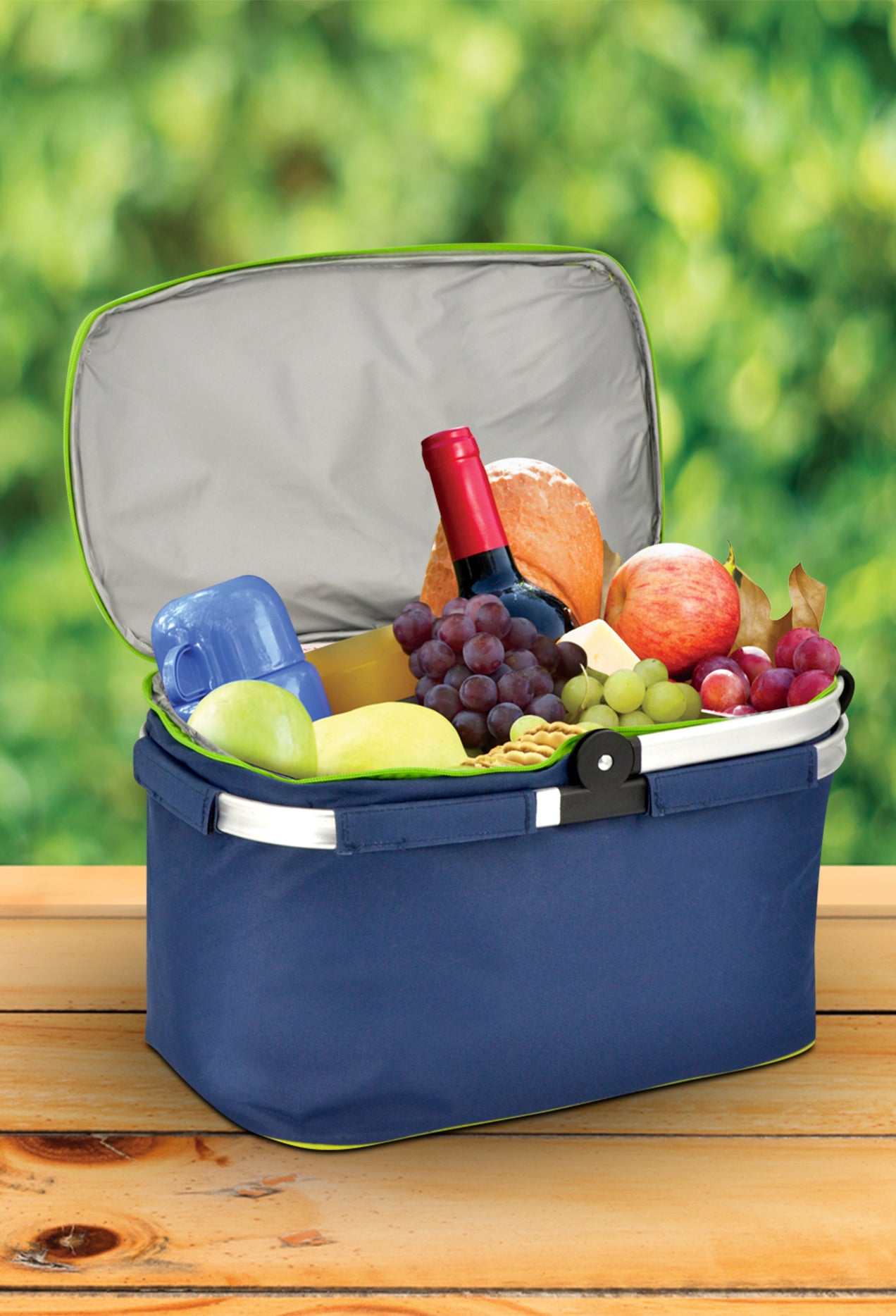 Insulated Folding Picnic Basket & Cooler