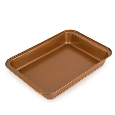 6pc Premium Bake Set (Cake Pans, Cupcake Tray, & Cookie Sheets, 6 Piece) Copper