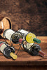Wine Rack for Countertop | Cabinet Wine Holder Storage Stand Holds 4 Bottles, Metal Black
