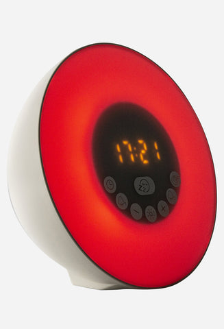 Sunrise to Sunset Alarm Clock with Nature Sounds and Wireless Speaker