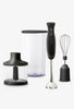 Immersion Hand Blender with Whisk Attachment, Measuring Cup  & Chopper | Heavy Duty, Black