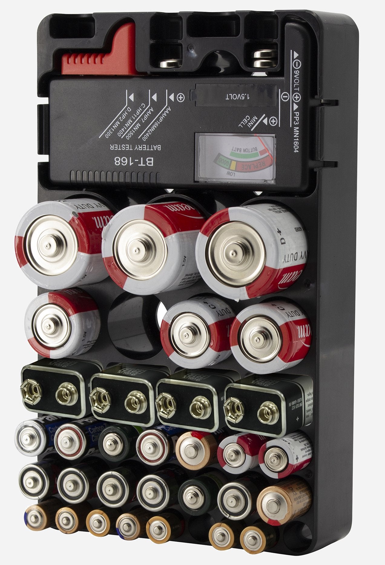 Universal Battery Tester and Organizer