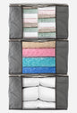 Eternal Blanket Storage Bags with Zippers & Window Large Capacity Breathable Clothes Organizer Reinforced Handles Clear Window 3 Pack 