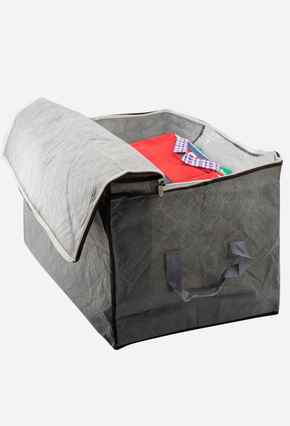 Large Capacity Blanket Storage Bags with Zipper and Window, Storage Organizer 4pk