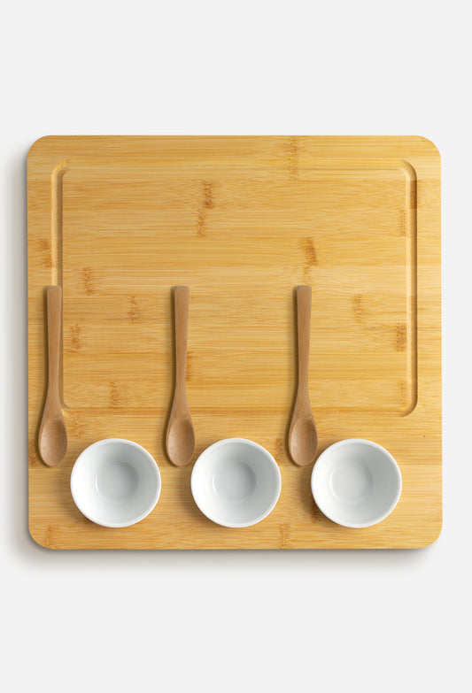 Bamboo Cheese Board Set