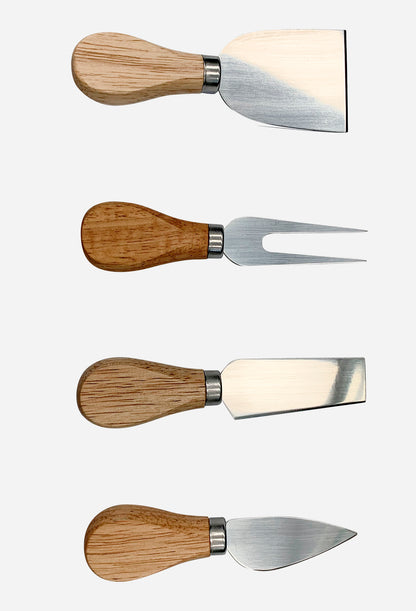 10" Bamboo Cheese Board with Knife Set