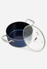 4 Quart Blue Nonstick Pot with Glass Lid