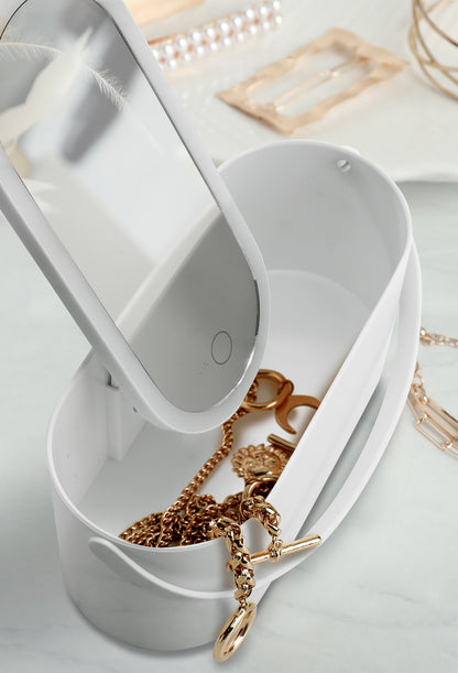 LED Organizer Box with Mirror