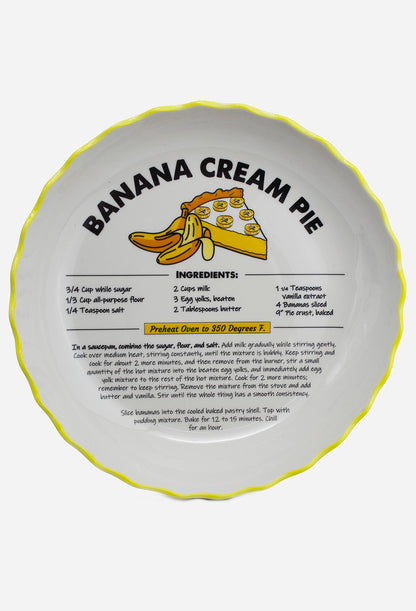 Ceramic Recipe Pie Plate