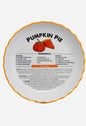 Ceramic Recipe Pie Plate