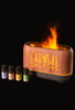Flame Humidifier & Oil Diffuser with 4 Essential Oil Bottles
