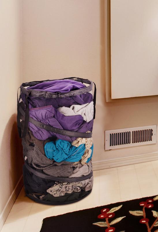 Pop Up Mesh Laundry Hamper | Collapsible Laundry Basket